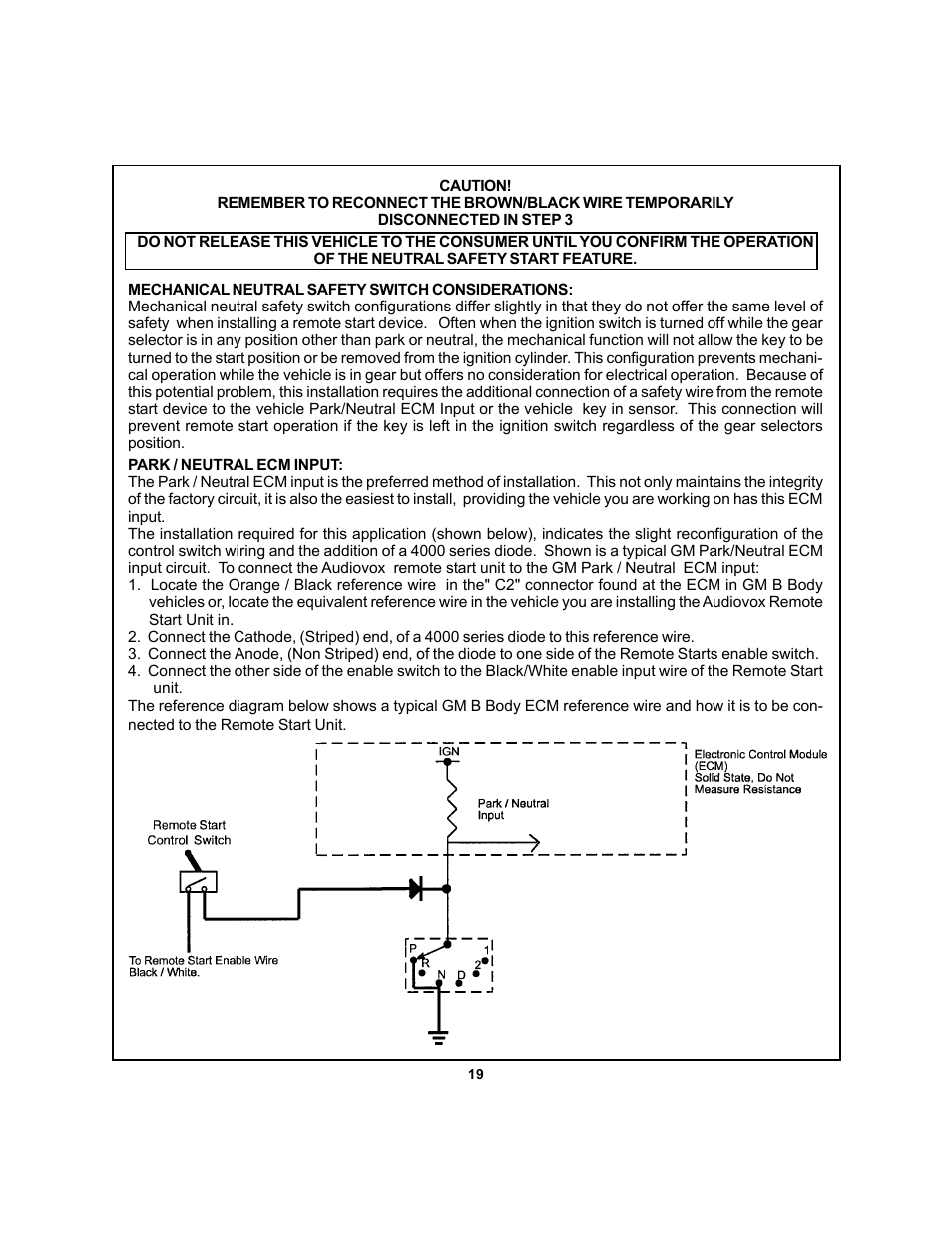 Audiovox APS 750 User Manual | Page 19 / 66