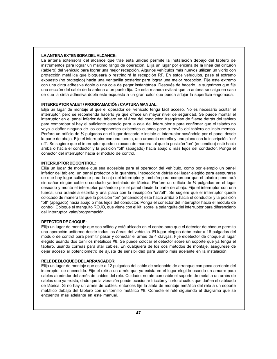 Audiovox APS 750 User Manual | Page 47 / 66