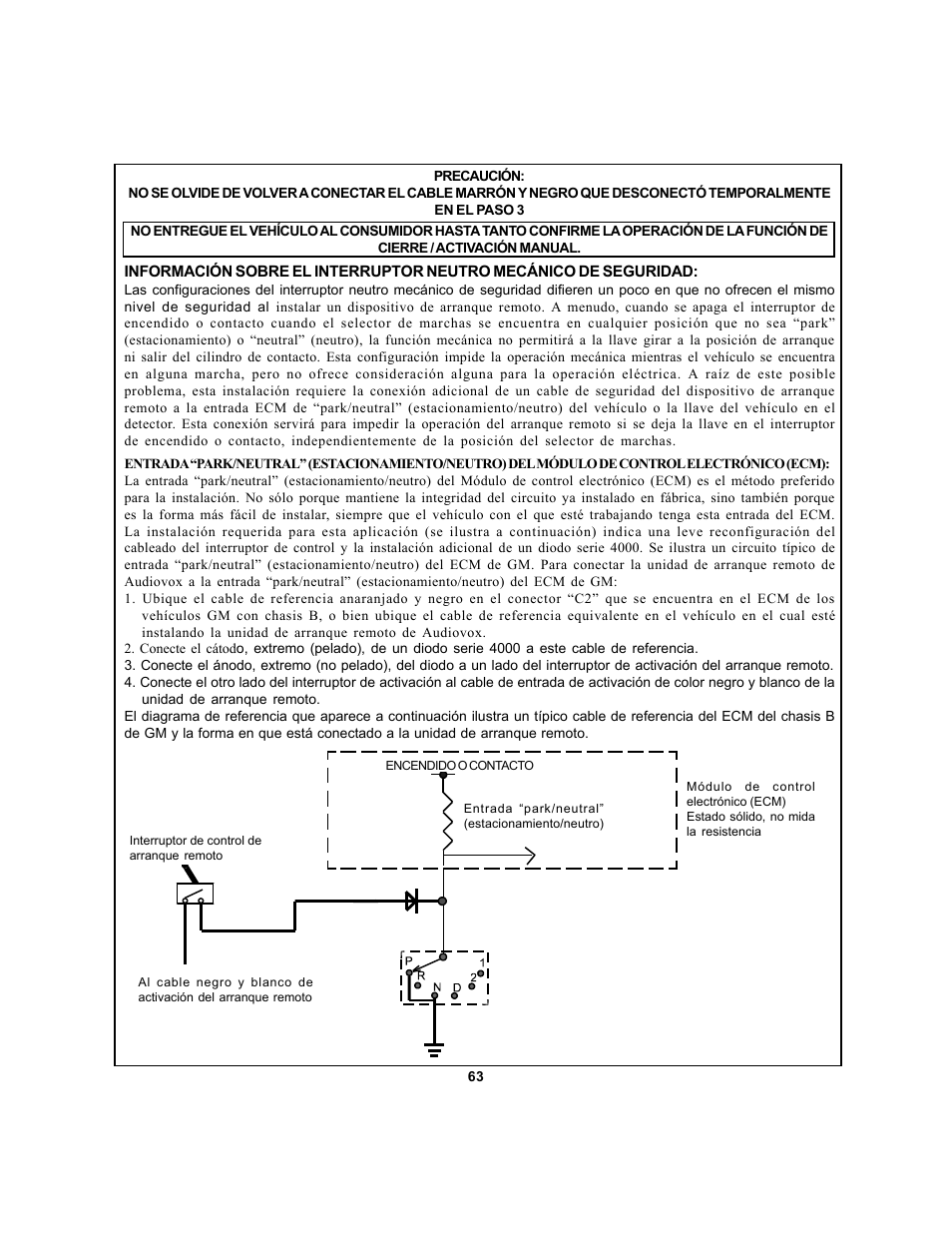 Audiovox APS 750 User Manual | Page 63 / 66
