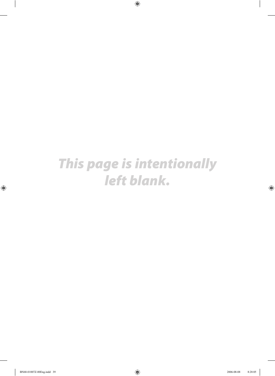 This page is intentionally left blank | Samsung LE37R74BD User Manual | Page 41 / 81