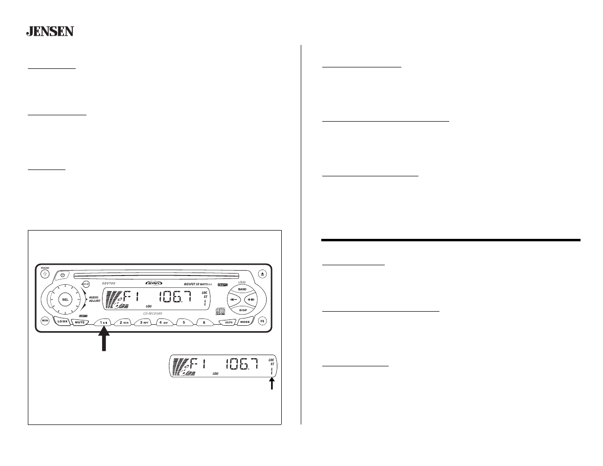 Cd3720, Tuner operation (continued), Operación de la radio (continuado) | Fonctionnement de la radio (continué) | Audiovox CD3720 User Manual | Page 10 / 15