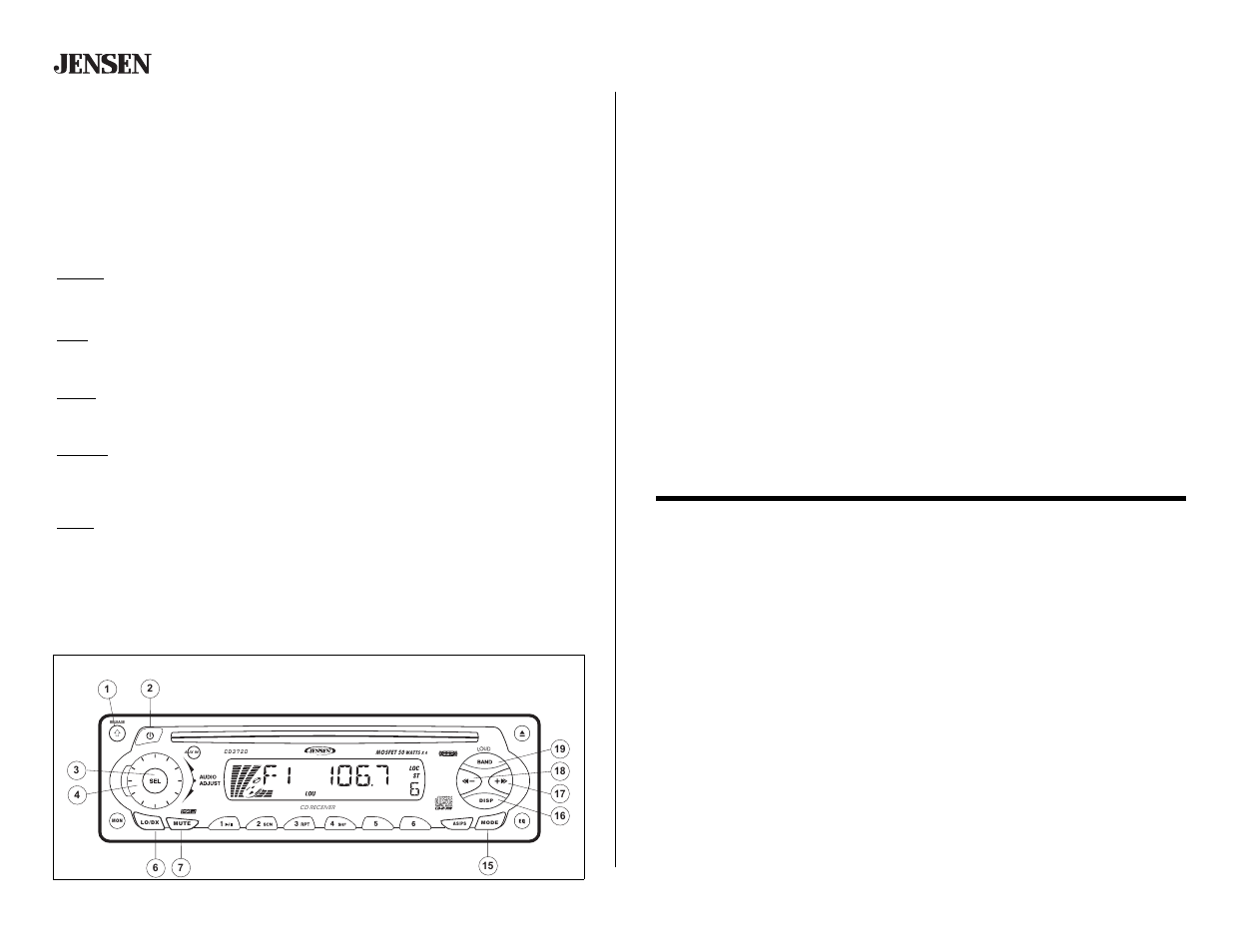 Cd3720, Basic operation, Operación básica | Opération de base | Audiovox CD3720 User Manual | Page 6 / 15
