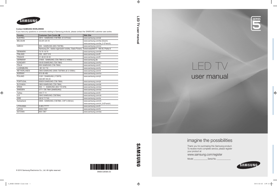 Samsung UE37C5100QW User Manual | 303 pages