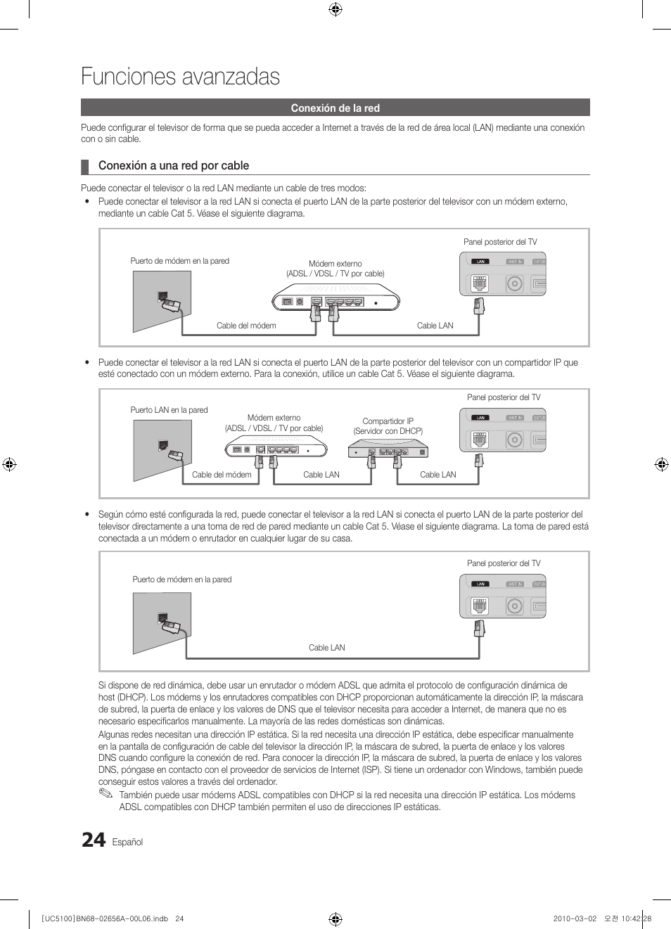 Funciones avanzadas | Samsung UE37C5100QW User Manual | Page 124 / 303