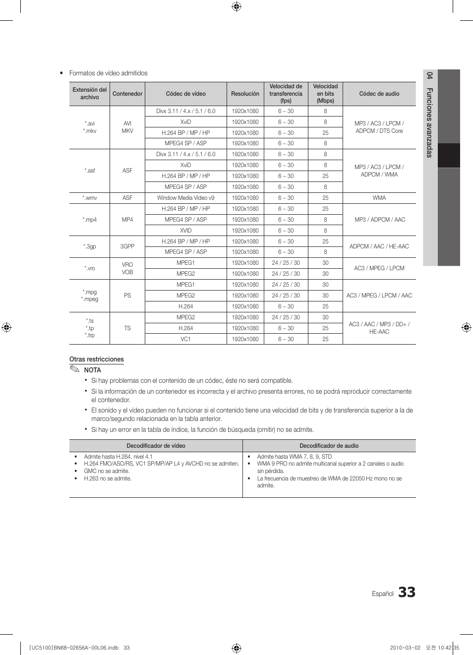 Samsung UE37C5100QW User Manual | Page 133 / 303