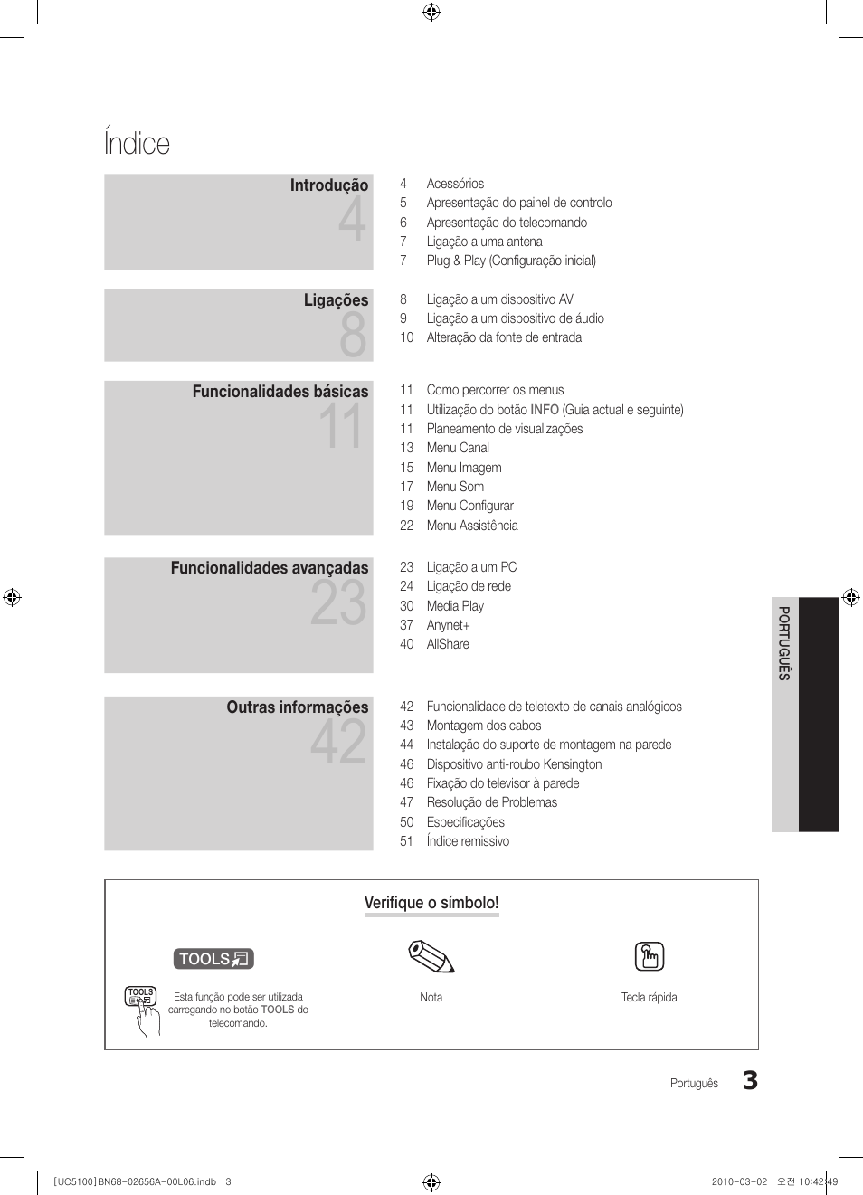 Índice | Samsung UE37C5100QW User Manual | Page 153 / 303