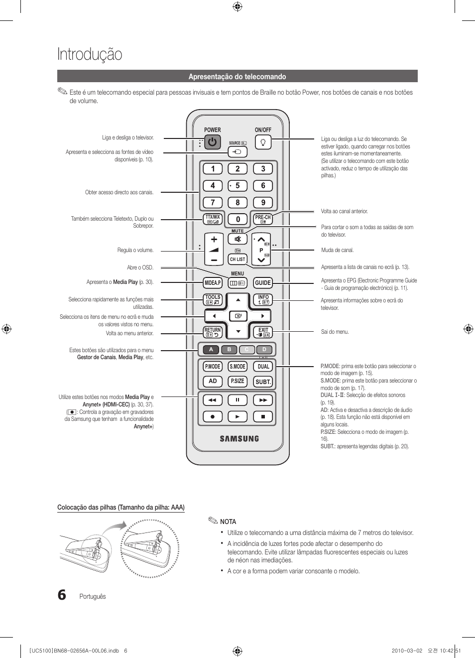 Introdução | Samsung UE37C5100QW User Manual | Page 156 / 303