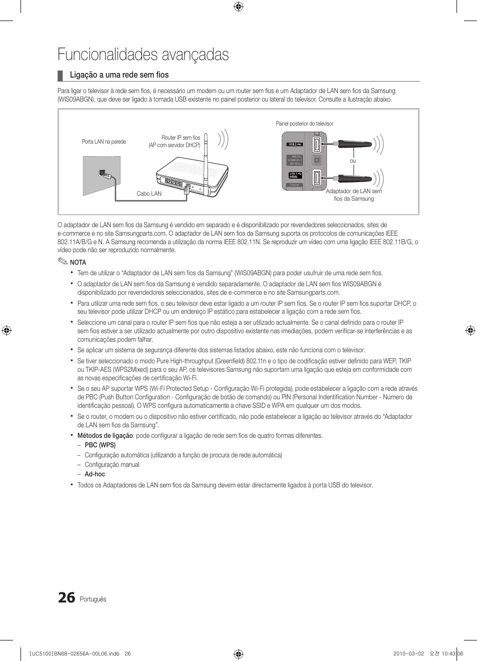 Funcionalidades avançadas | Samsung UE37C5100QW User Manual | Page 176 / 303