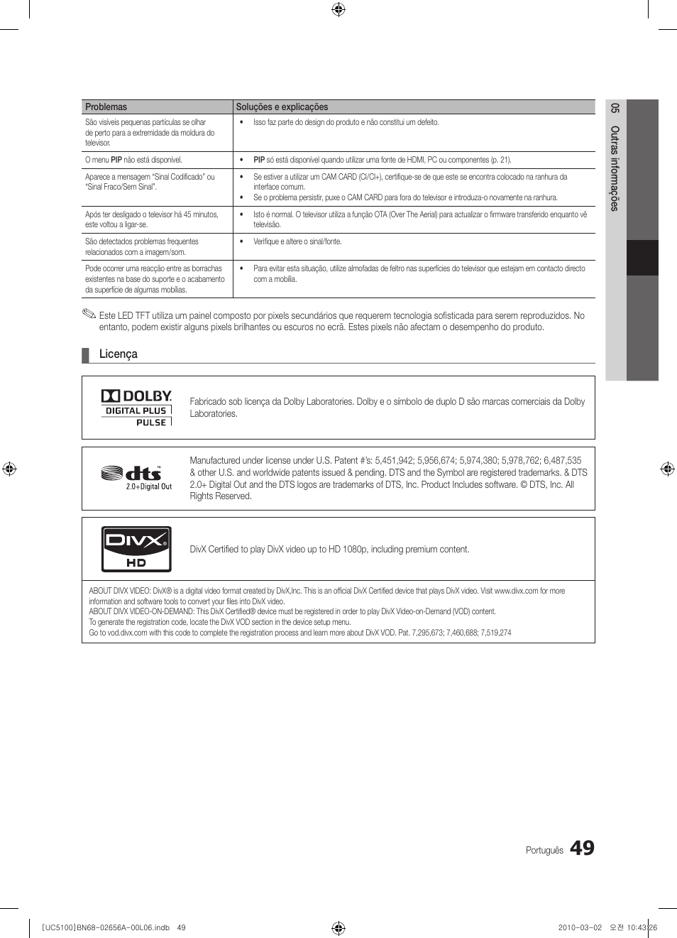 Samsung UE37C5100QW User Manual | Page 199 / 303