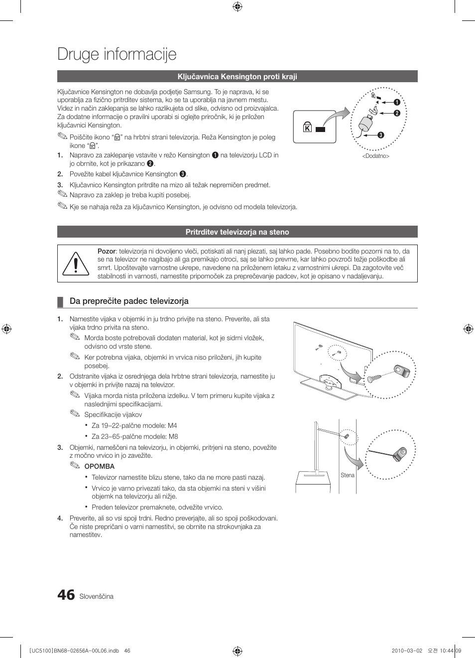Druge informacije | Samsung UE37C5100QW User Manual | Page 246 / 303