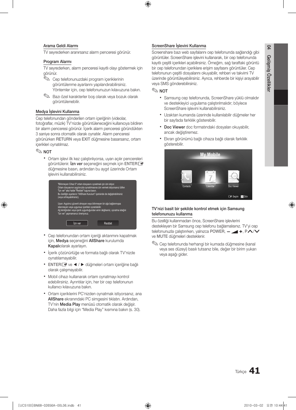 Samsung UE37C5100QW User Manual | Page 291 / 303