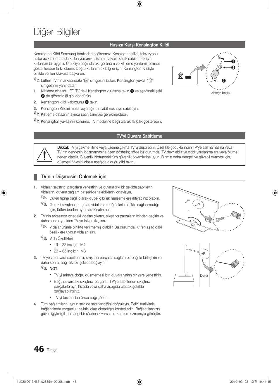 Diğer bilgiler | Samsung UE37C5100QW User Manual | Page 296 / 303