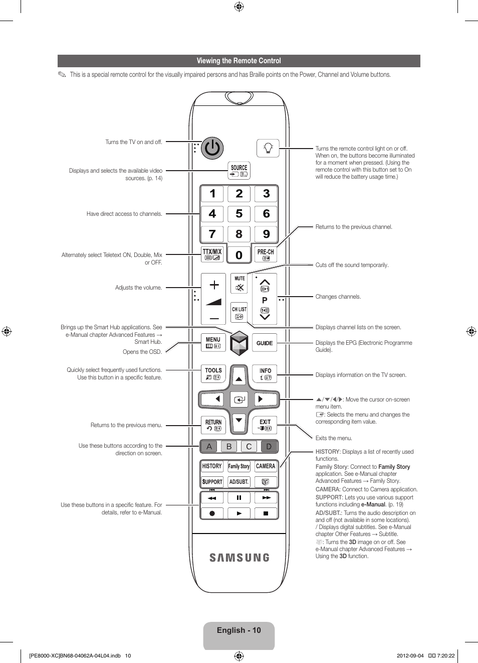 Samsung PS64E8000GS User Manual | Page 10 / 93