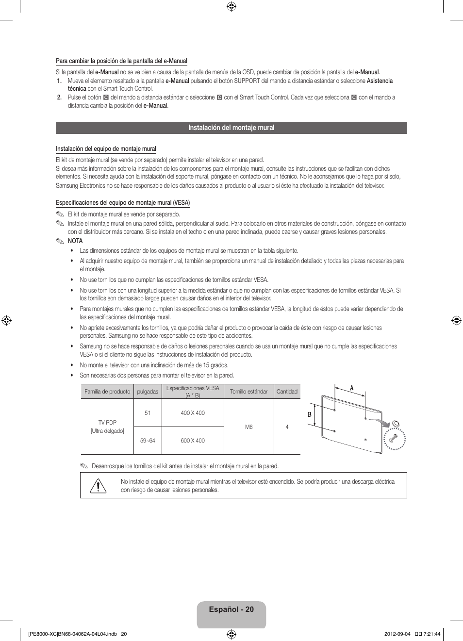 Samsung PS64E8000GS User Manual | Page 66 / 93