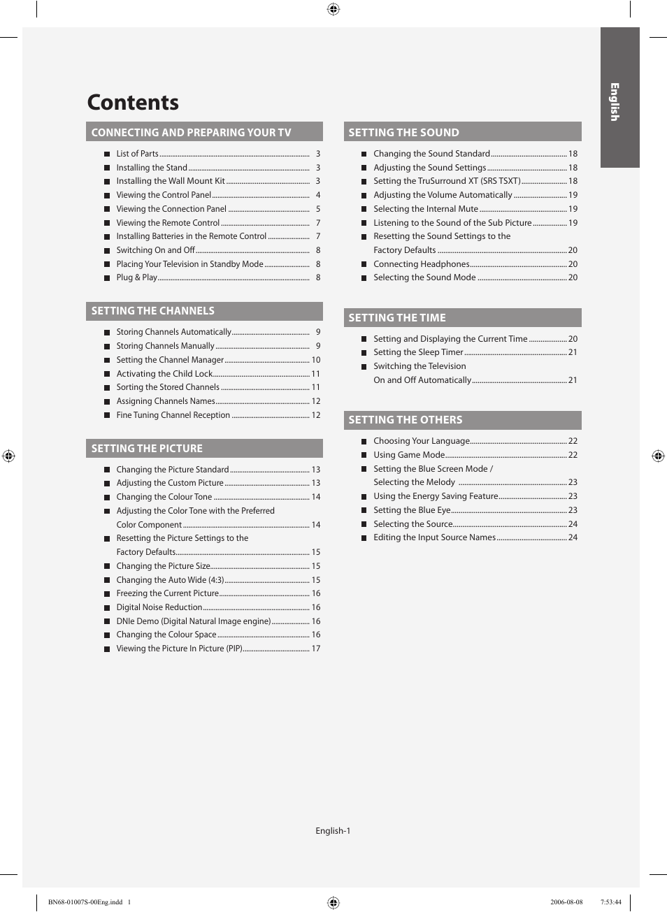 Samsung LE32N73BD User Manual | Page 3 / 111