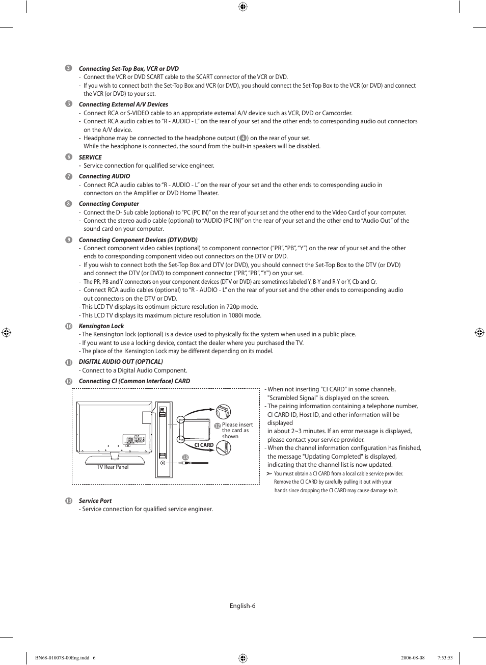 Samsung LE32N73BD User Manual | Page 8 / 111