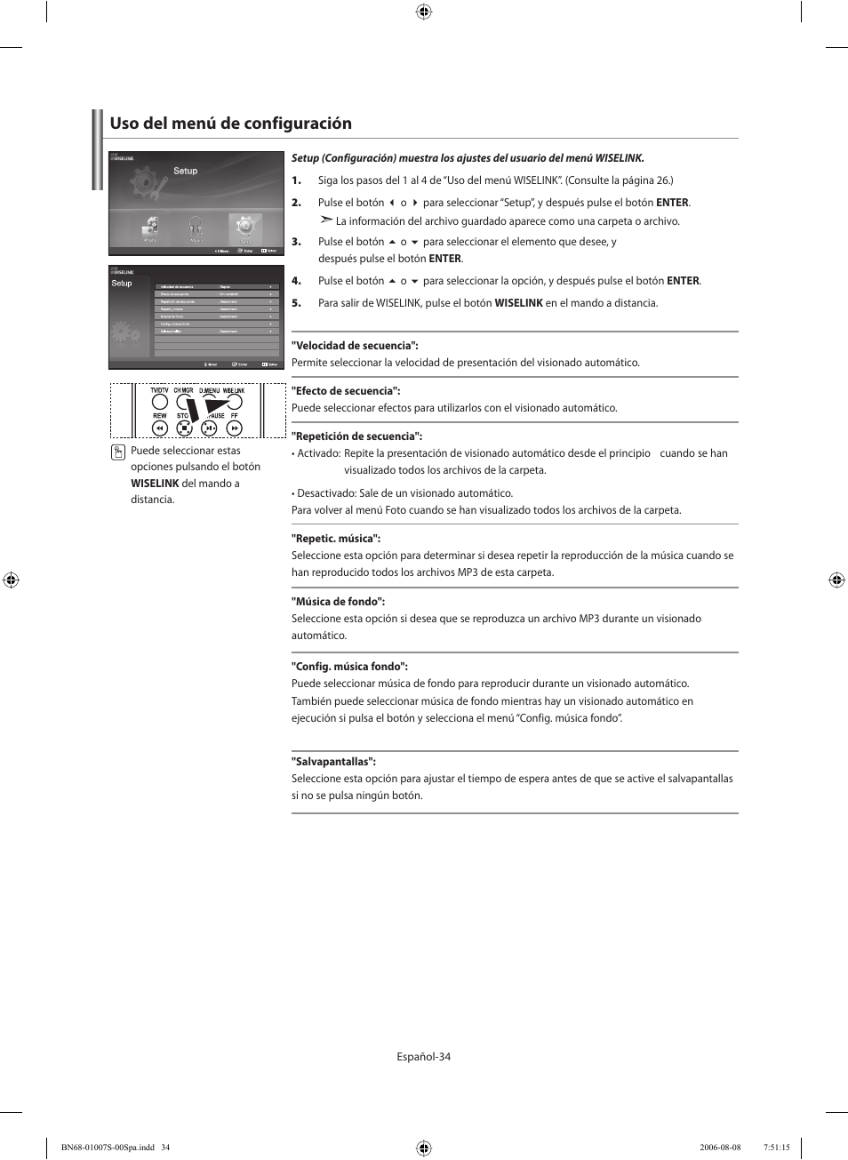 Uso del menú de configuración | Samsung LE32N73BD User Manual | Page 90 / 111