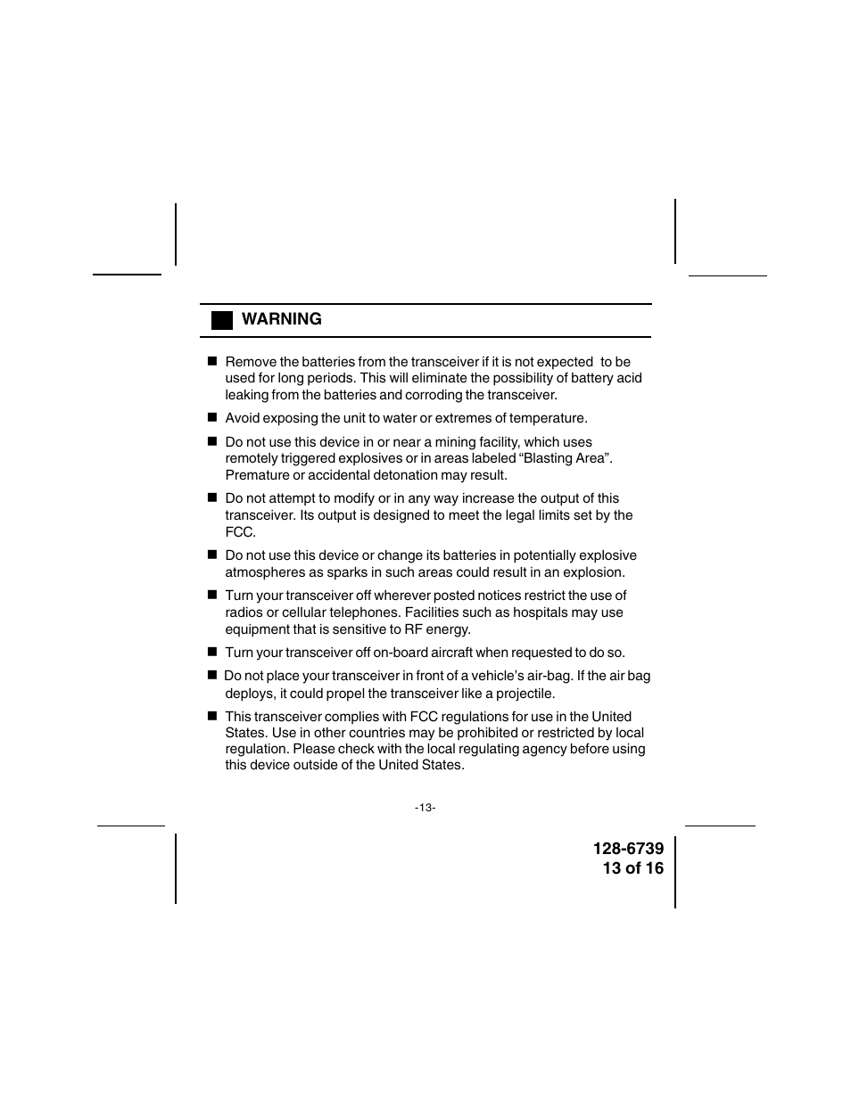 Audiovox GMRSWP1 User Manual | Page 13 / 16