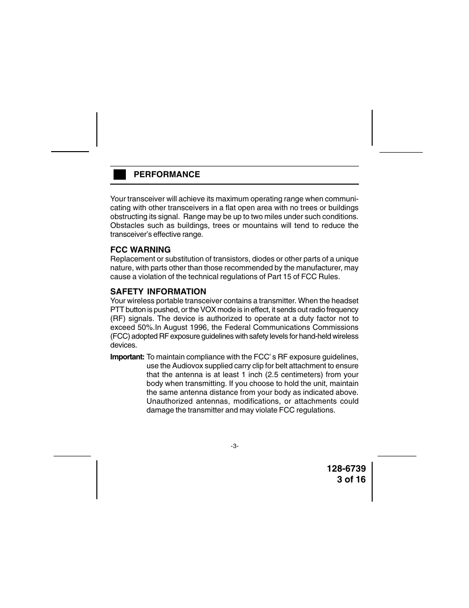 Audiovox GMRSWP1 User Manual | Page 3 / 16