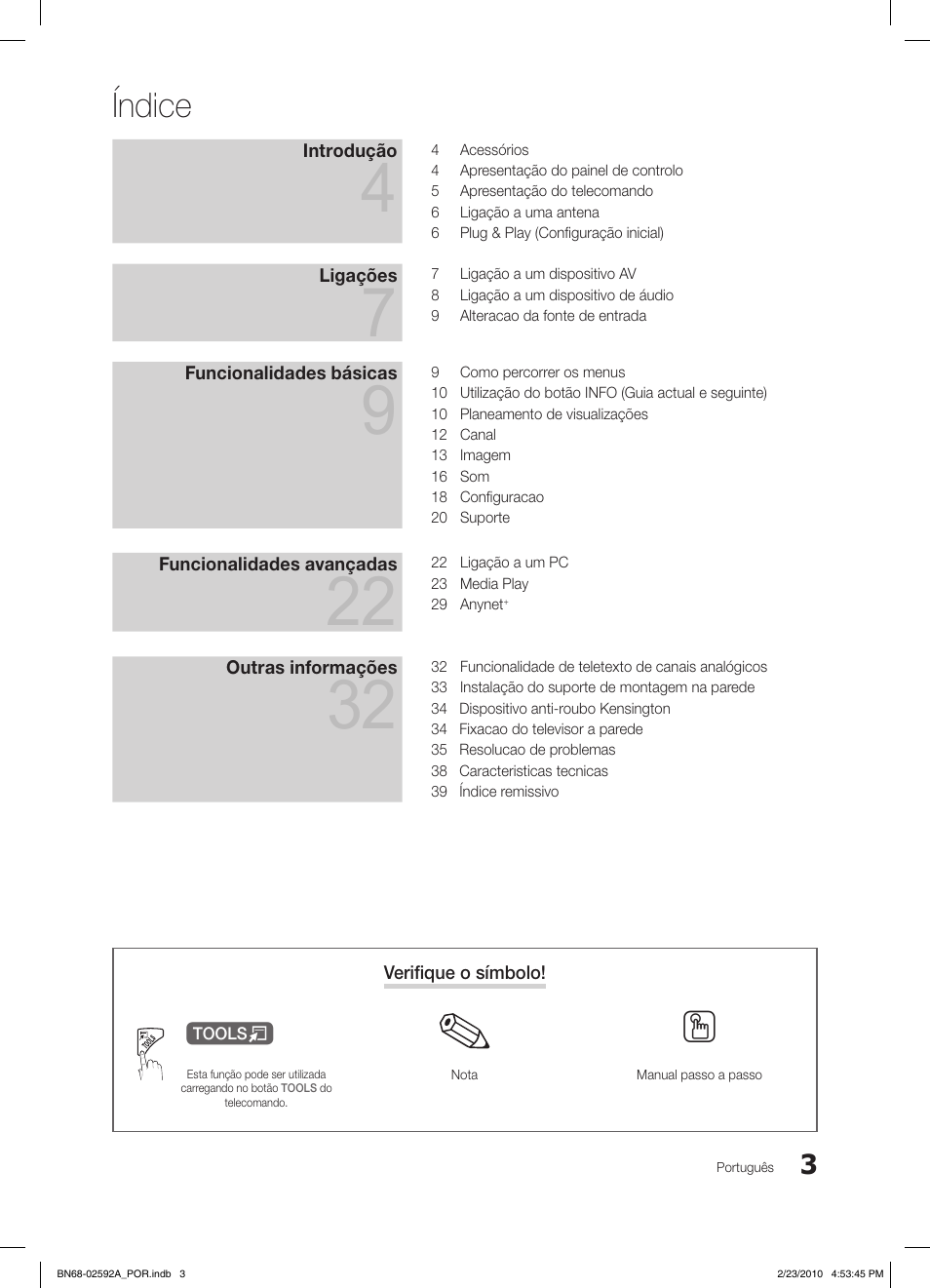 Índice | Samsung LE32C450E1W User Manual | Page 120 / 236