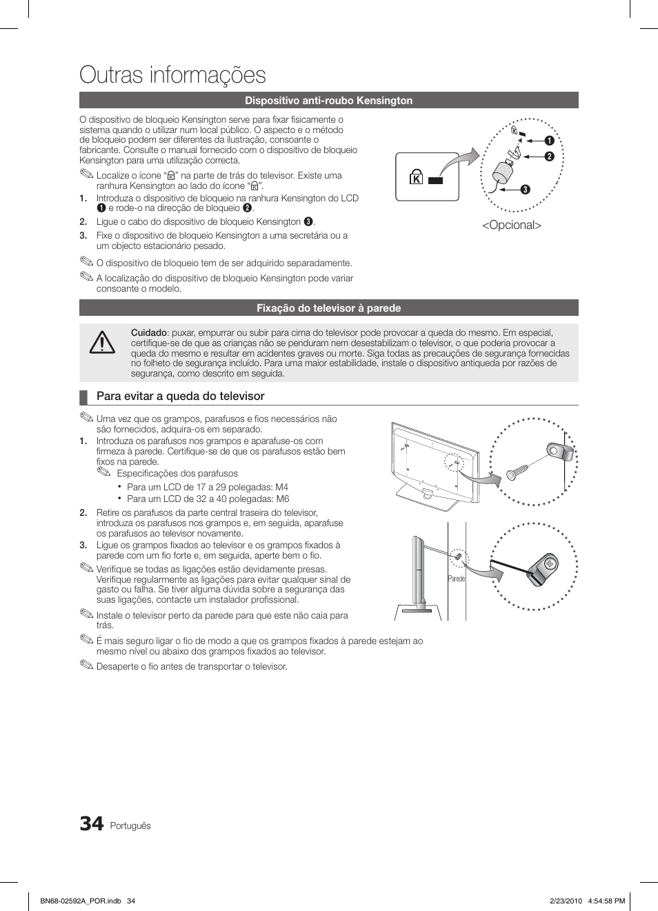 Outras informações | Samsung LE32C450E1W User Manual | Page 151 / 236