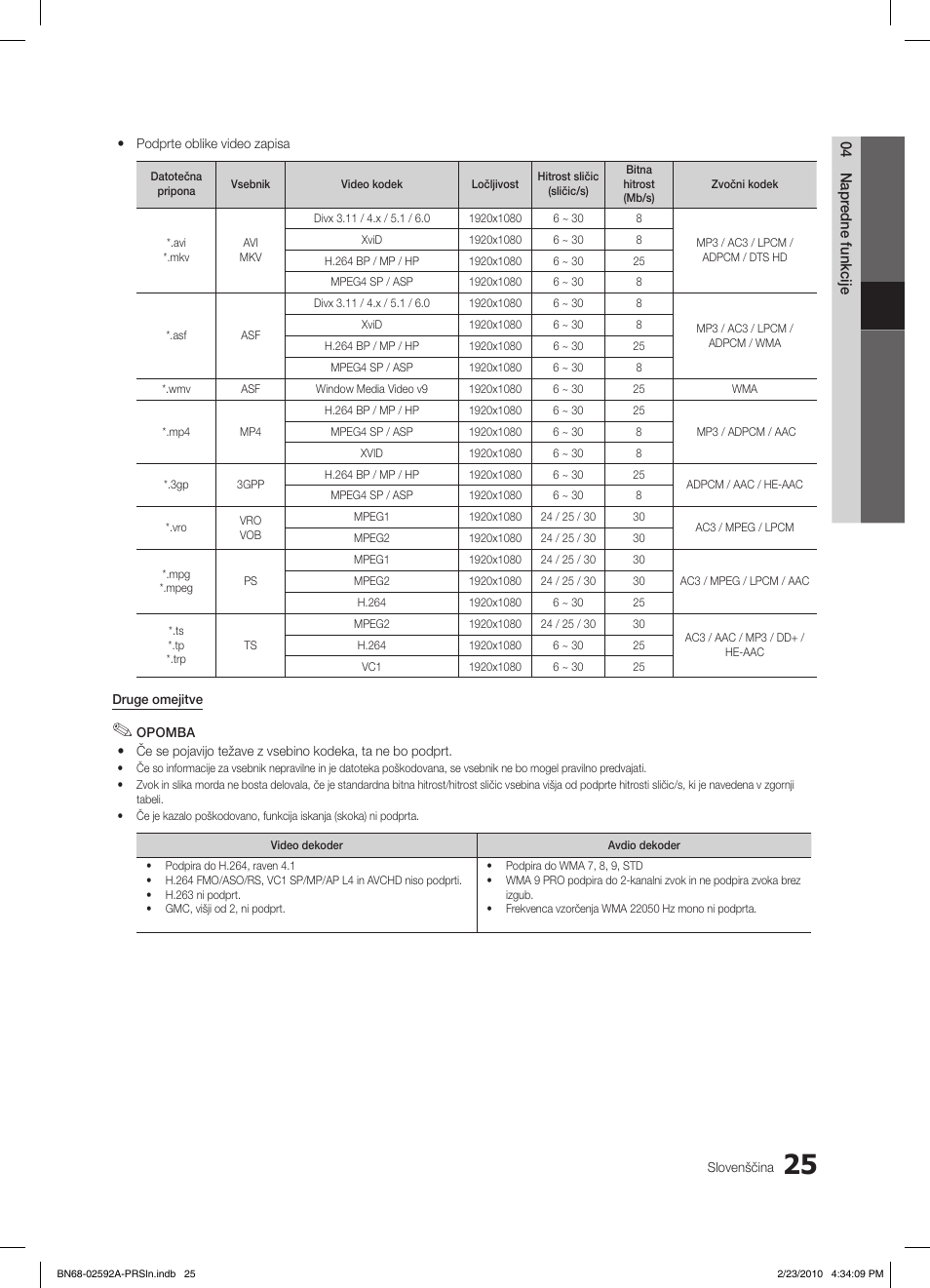 Samsung LE32C450E1W User Manual | Page 181 / 236