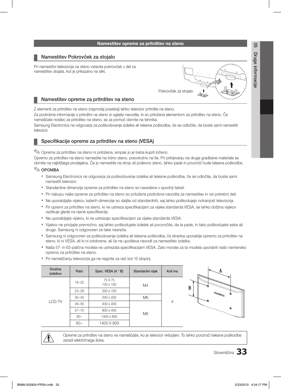 Samsung LE32C450E1W User Manual | Page 189 / 236