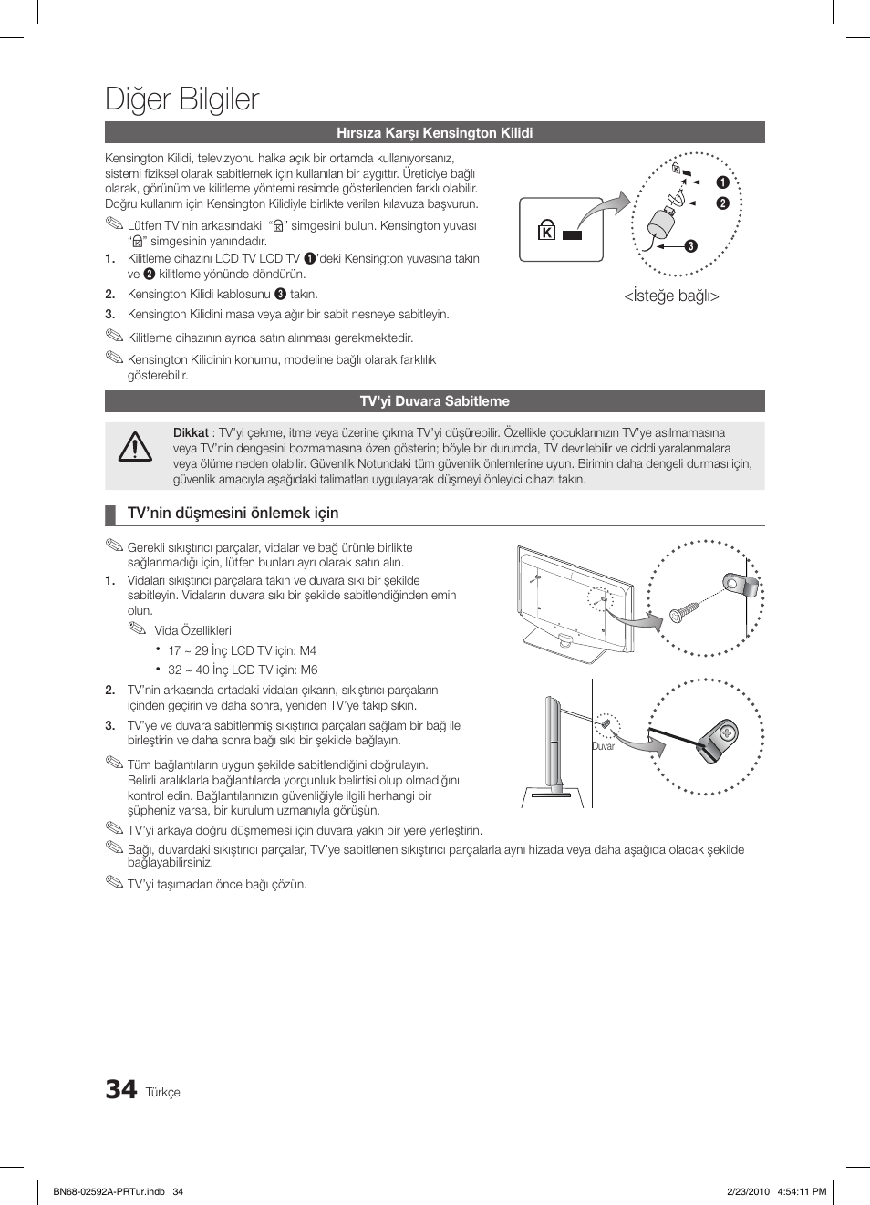 Diğer bilgiler | Samsung LE32C450E1W User Manual | Page 229 / 236