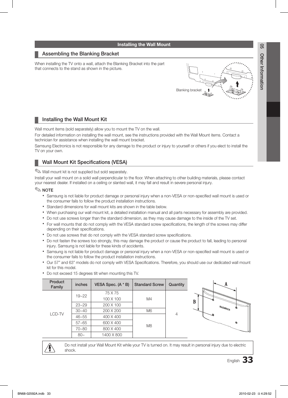 Samsung LE32C450E1W User Manual | Page 33 / 236