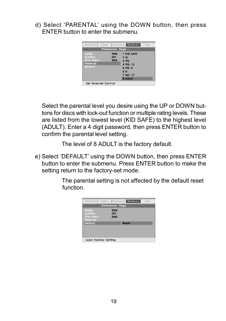 Audiovox D1809PK User Manual | Page 19 / 35