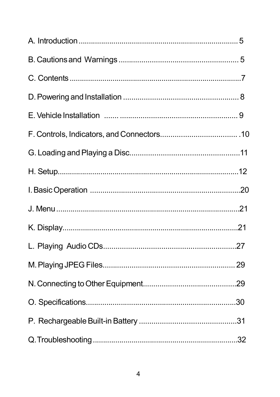 Audiovox D1809PK User Manual | Page 4 / 35