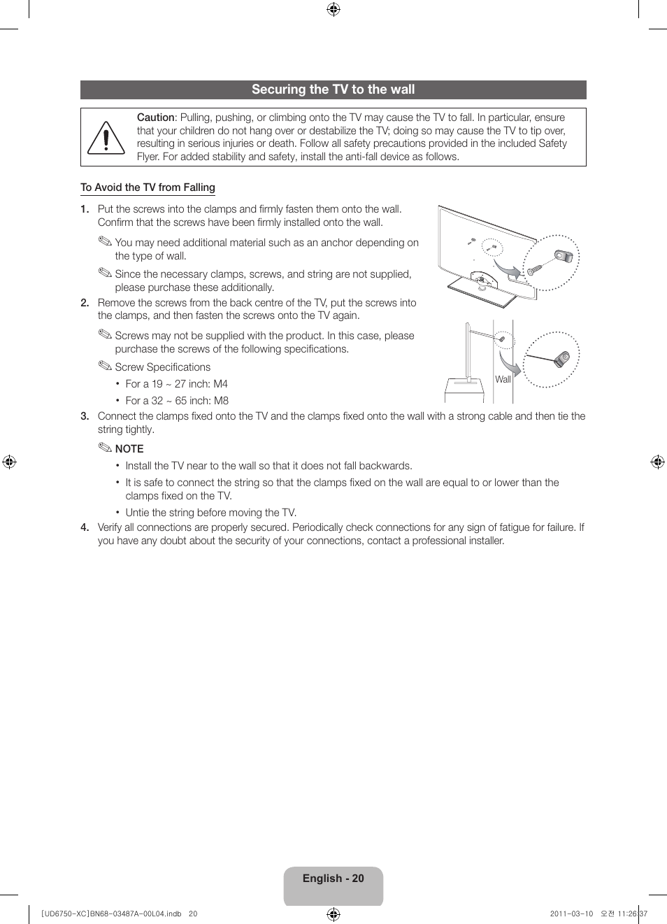 Samsung UE46D6750WS User Manual | Page 20 / 86