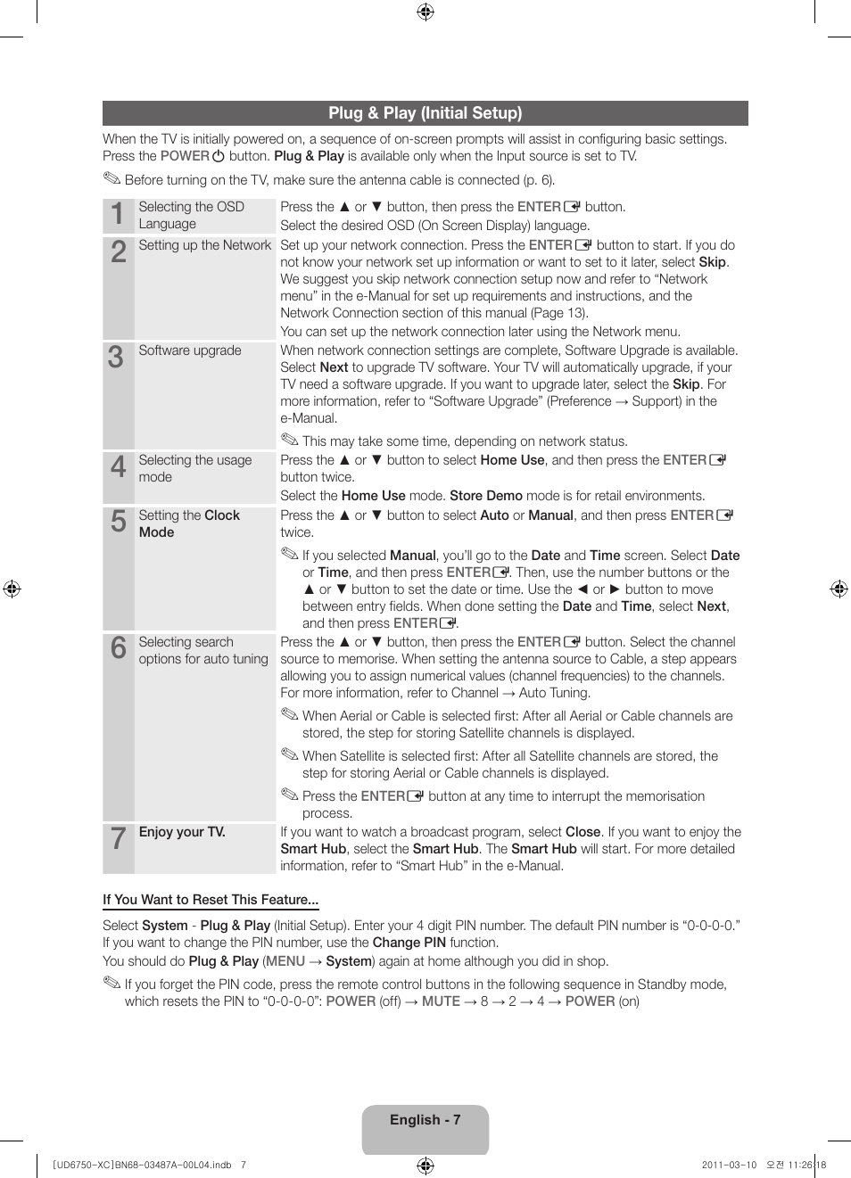 Samsung UE46D6750WS User Manual | Page 7 / 86