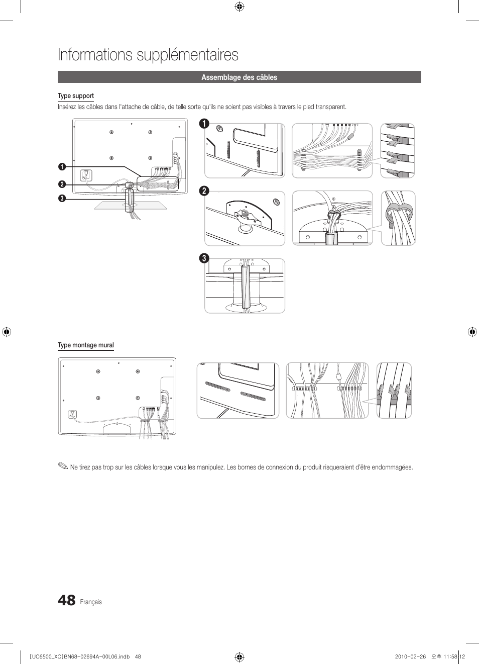 Informations supplémentaires | Samsung UE32C6500UW User Manual | Page 106 / 350