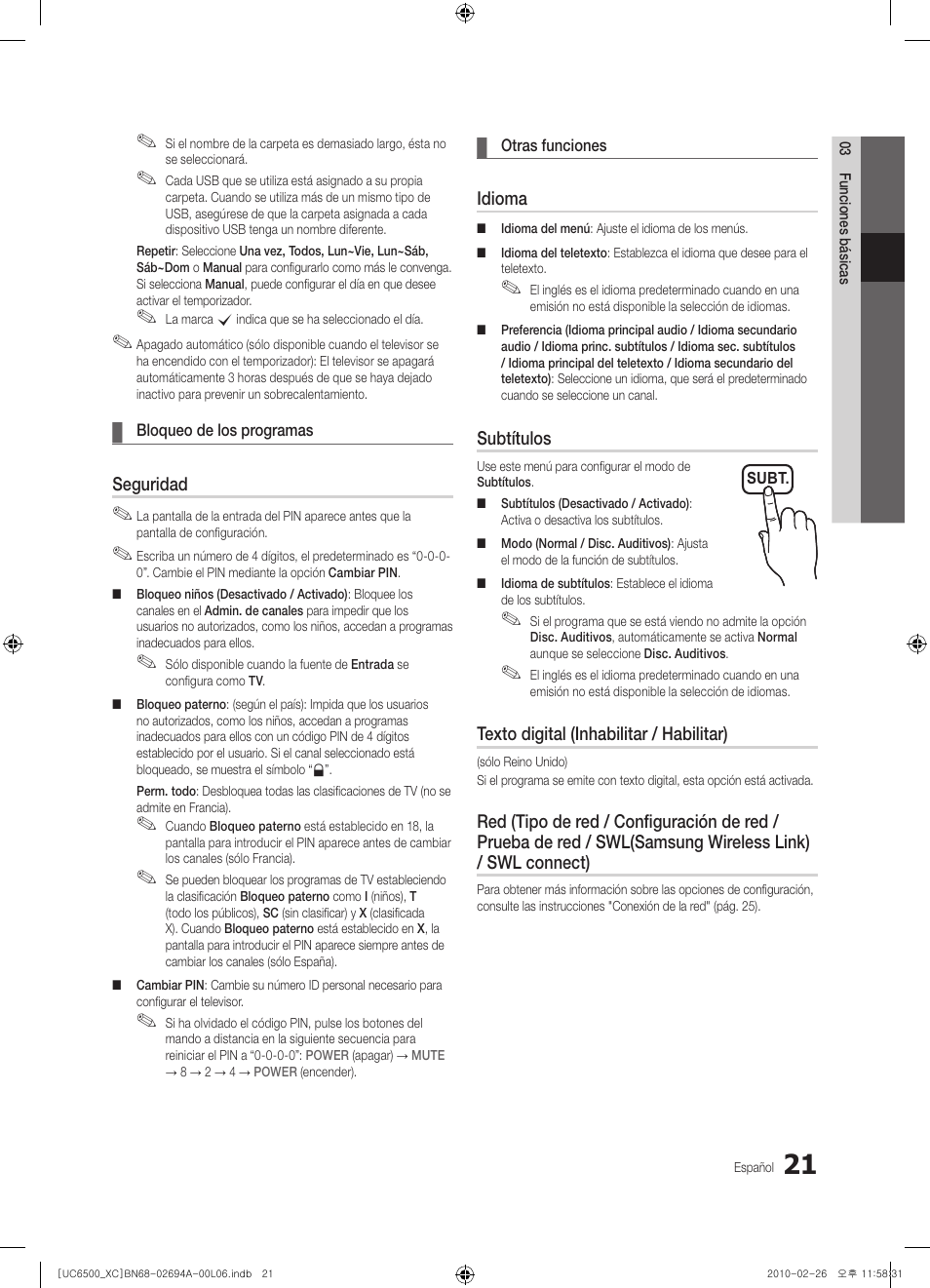 Samsung UE32C6500UW User Manual | Page 137 / 350