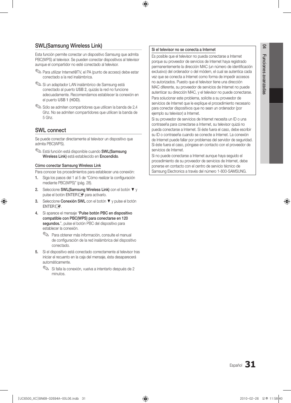 Samsung UE32C6500UW User Manual | Page 147 / 350