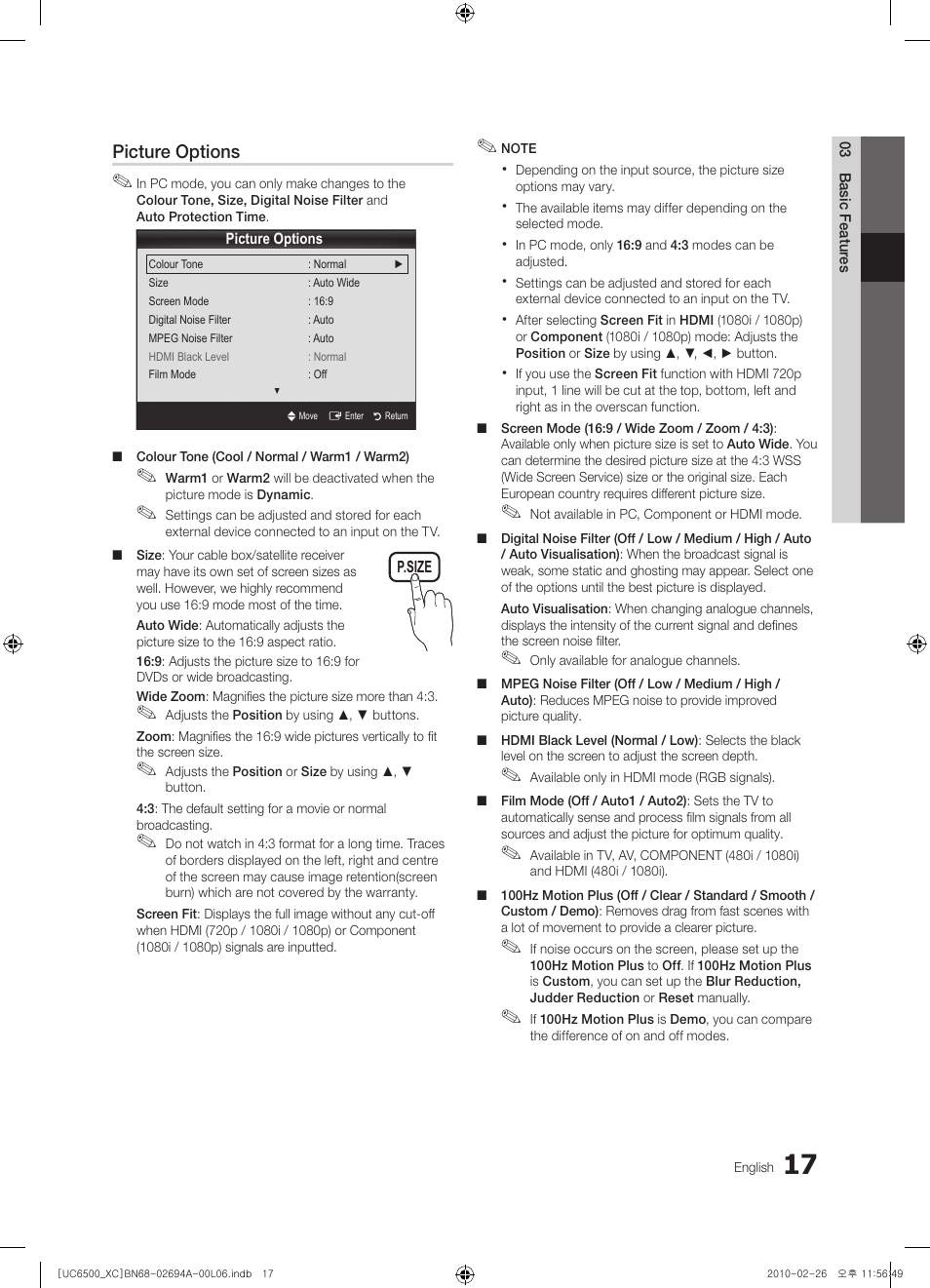 Samsung UE32C6500UW User Manual | Page 17 / 350