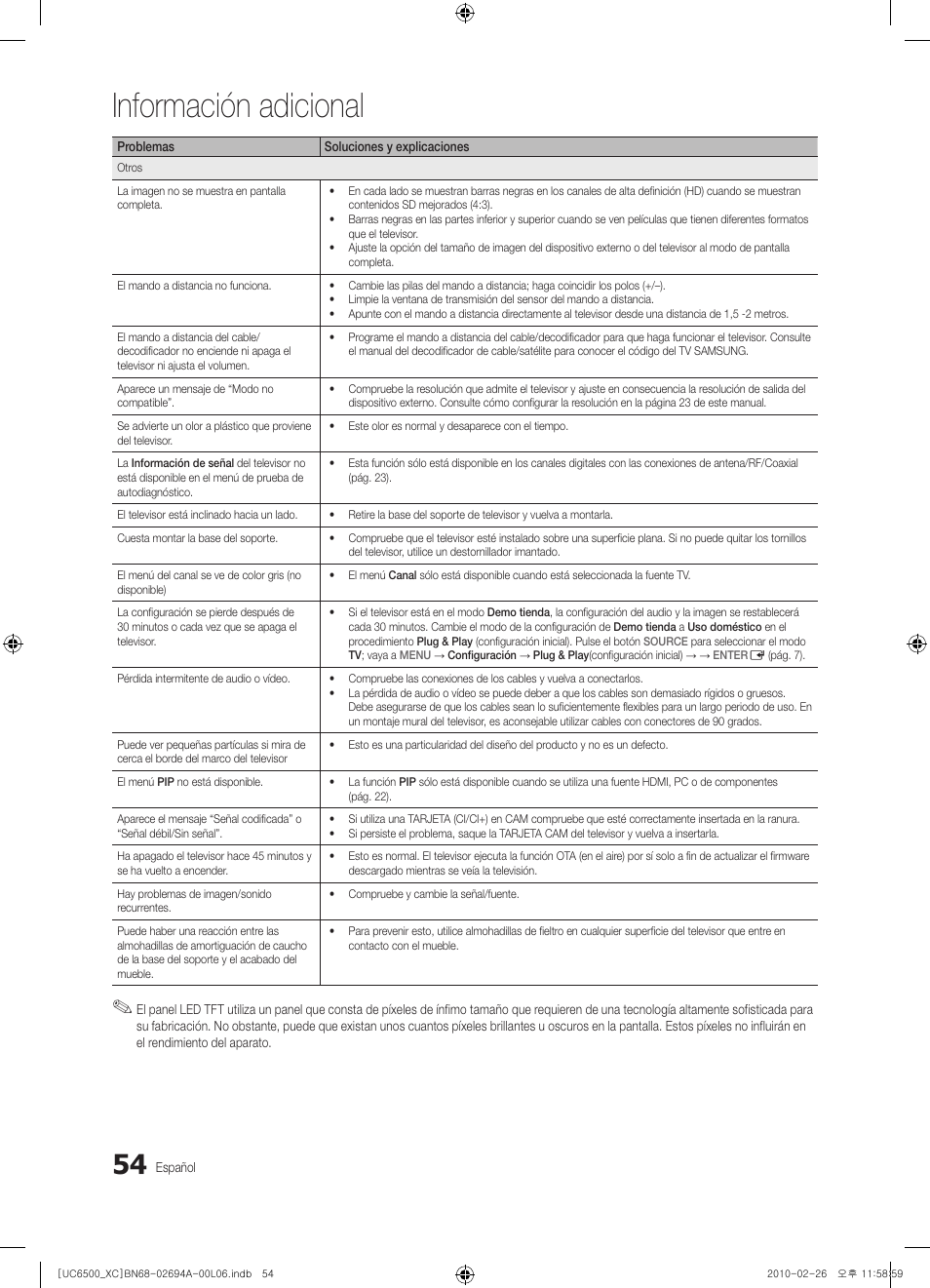 Información adicional | Samsung UE32C6500UW User Manual | Page 170 / 350