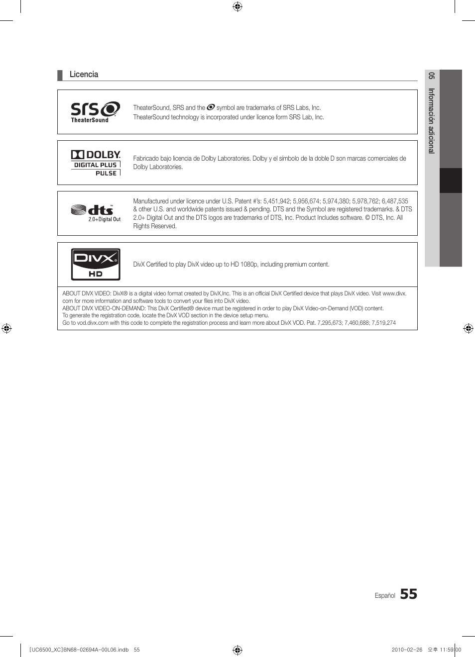 Samsung UE32C6500UW User Manual | Page 171 / 350