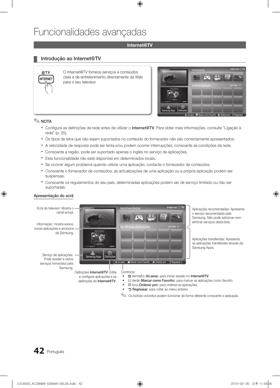 Funcionalidades avançadas | Samsung UE32C6500UW User Manual | Page 216 / 350