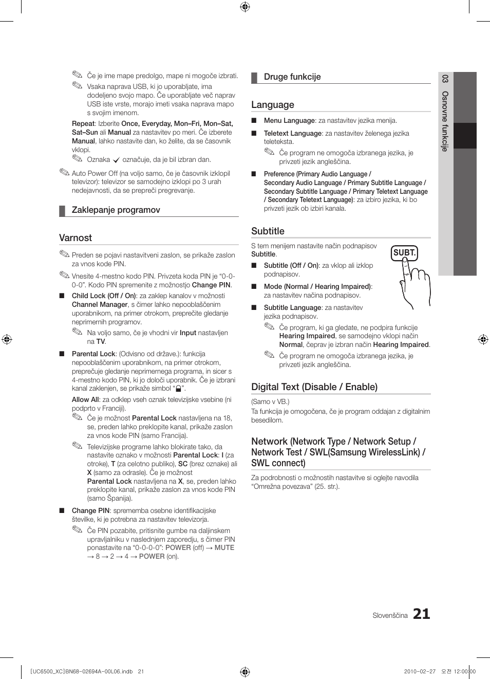 Samsung UE32C6500UW User Manual | Page 253 / 350