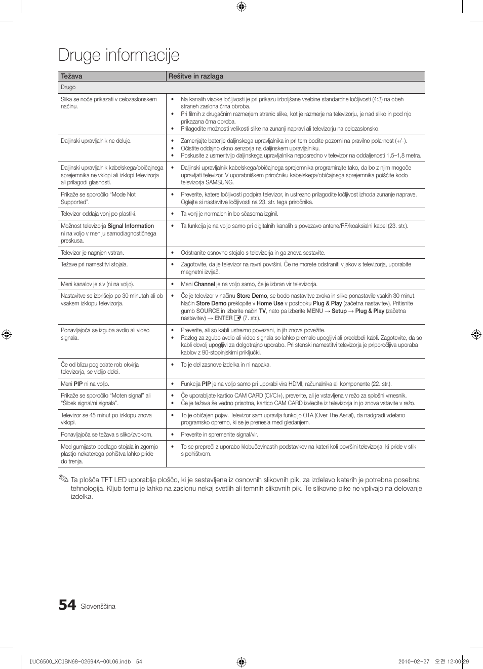 Druge informacije | Samsung UE32C6500UW User Manual | Page 286 / 350