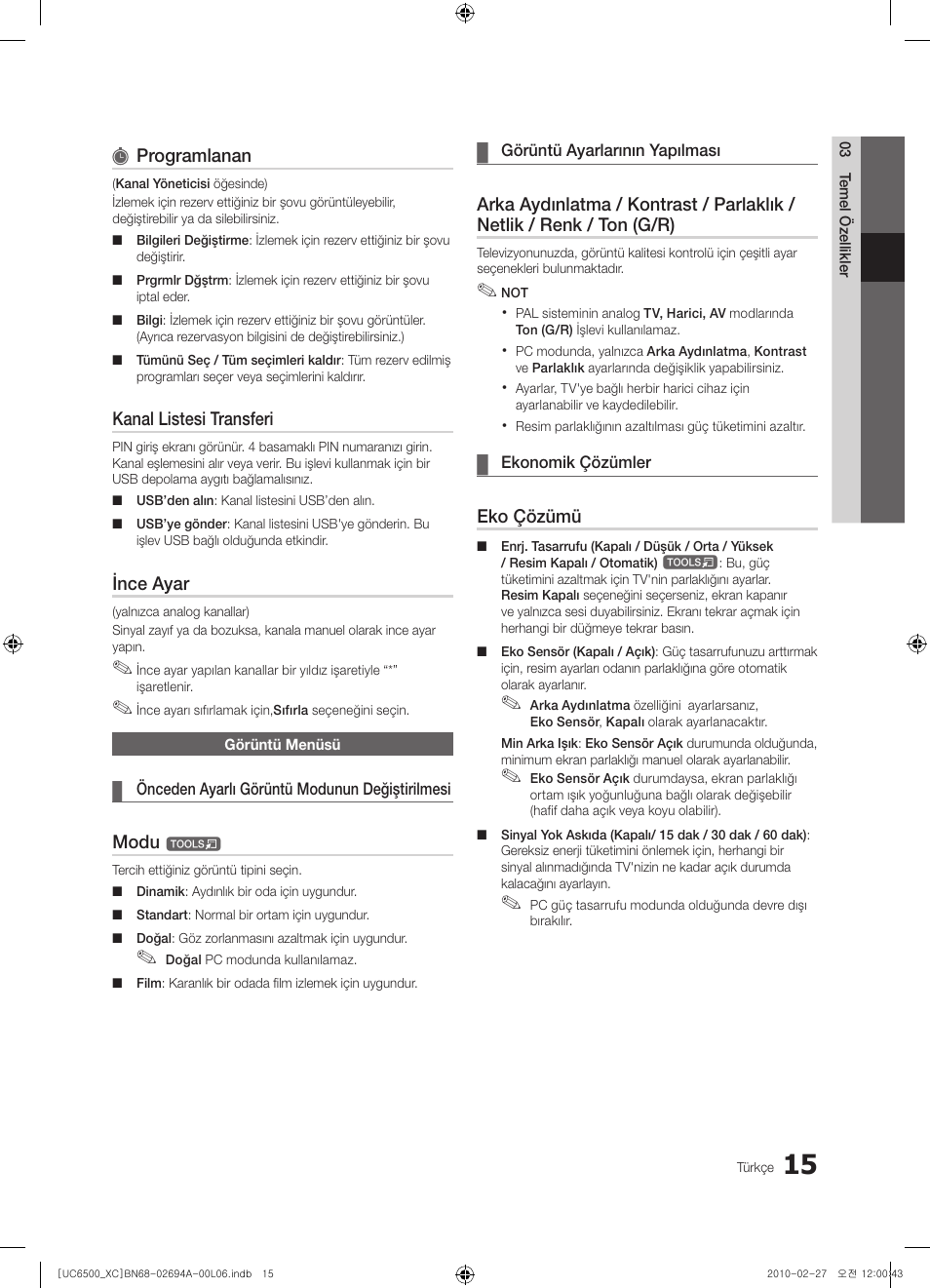 Samsung UE32C6500UW User Manual | Page 305 / 350