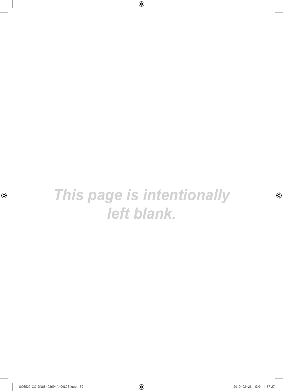 This page is intentionally left blank | Samsung UE32C6500UW User Manual | Page 59 / 350