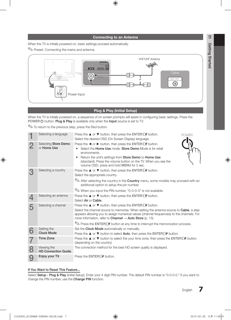 Samsung UE32C6500UW User Manual | Page 7 / 350