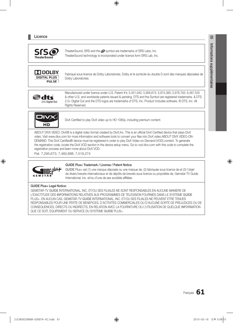 Samsung UE40C8000XW User Manual | Page 124 / 379
