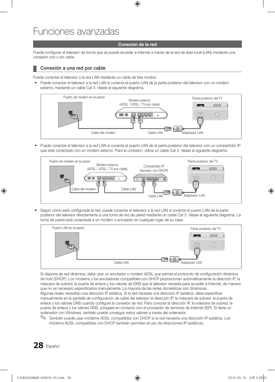 Funciones avanzadas | Samsung UE40C8000XW User Manual | Page 154 / 379