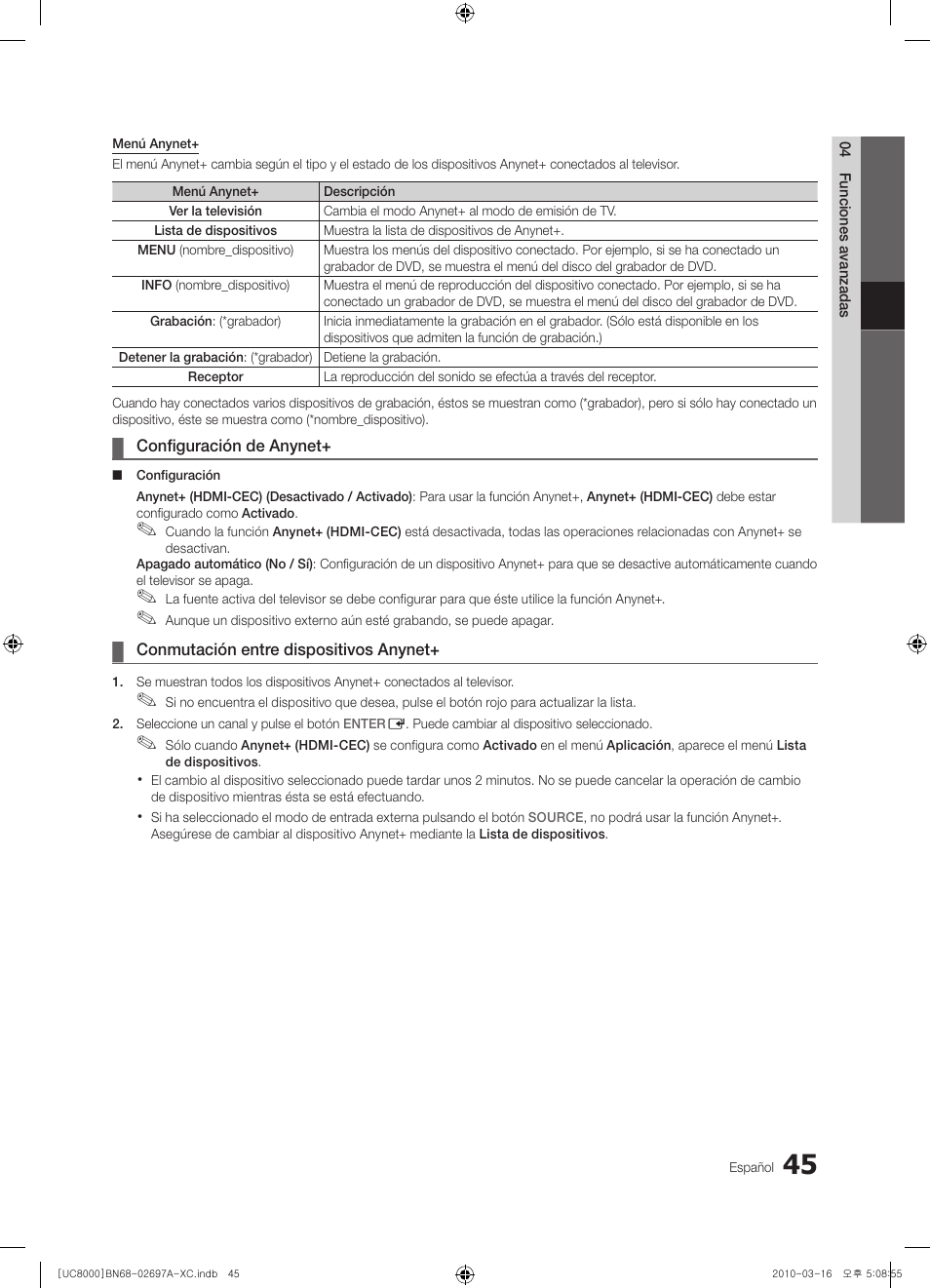 Samsung UE40C8000XW User Manual | Page 171 / 379