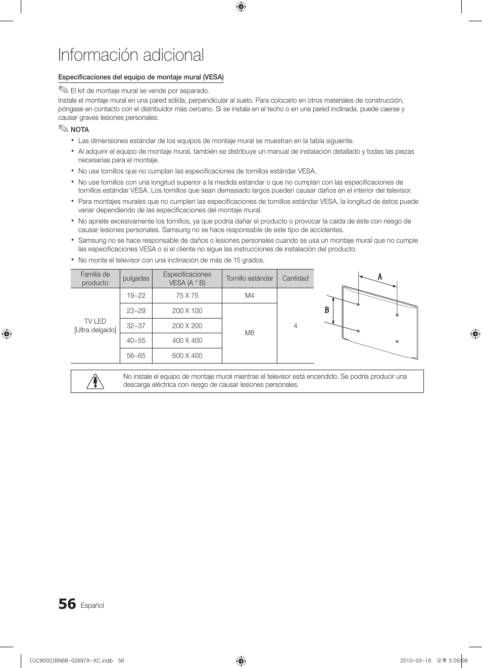 Información adicional | Samsung UE40C8000XW User Manual | Page 182 / 379