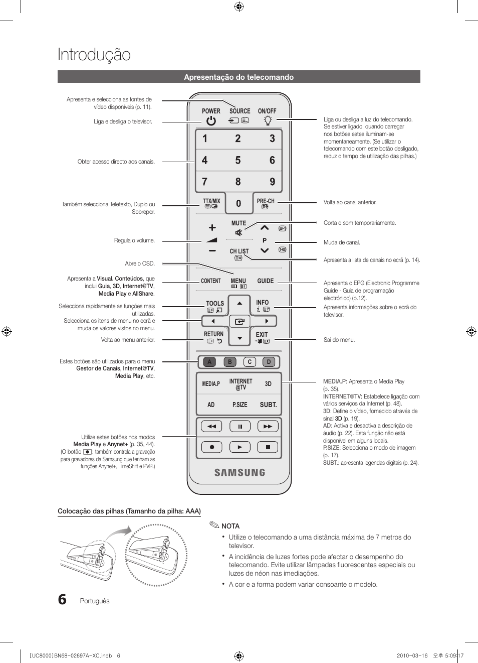 Introdução | Samsung UE40C8000XW User Manual | Page 195 / 379